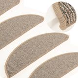 vidaXL Trapmatten - Bruin - 100% PP - Set van 15