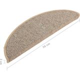 vidaXL Trapmatten - Bruin - 100% PP - Set van 15