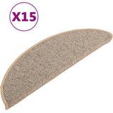 vidaXL Trapmatten - Bruin - 100% PP - Set van 15