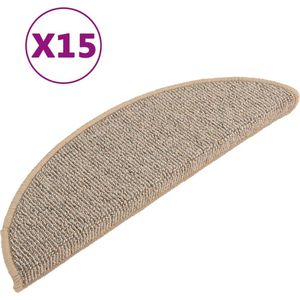 vidaXL Trapmatten - Bruin - 100% PP - Set van 15