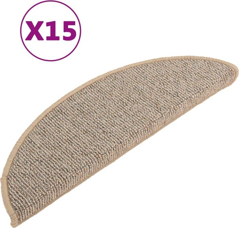 vidaXL Trapmatten - Bruin - 100% PP - Set van 15
