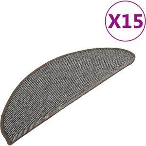 vidaXL Trapmatten - Grijs - 100% PP - 15 Stuks