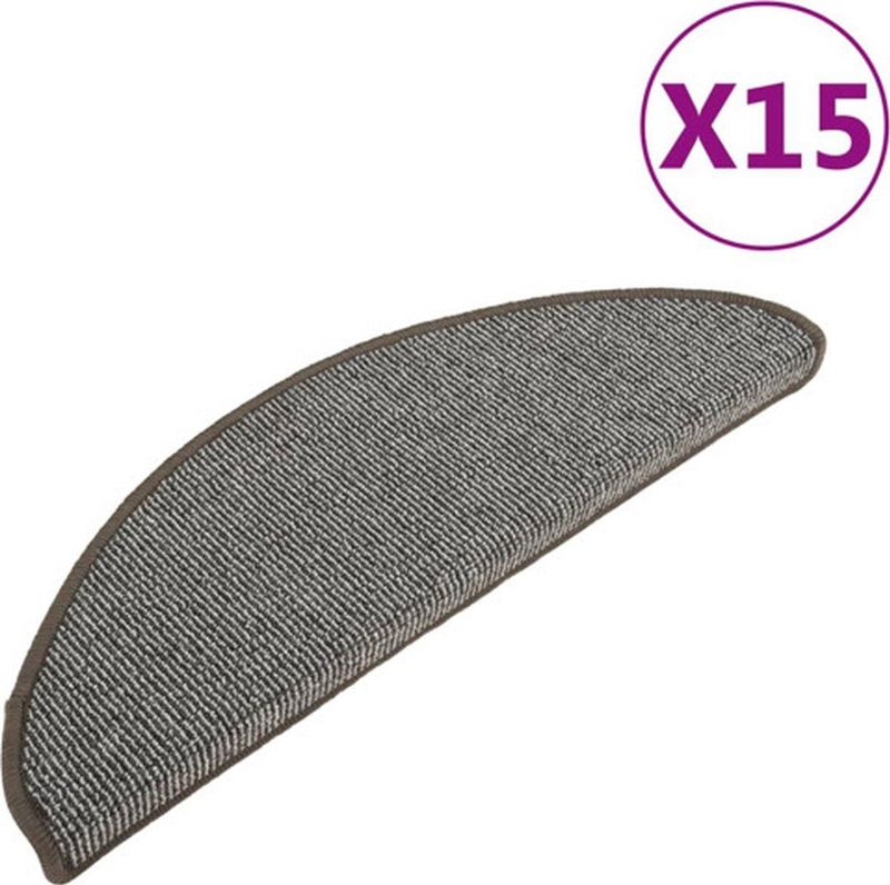 vidaXL Trapmatten - Grijs - 100% PP - 15 Stuks