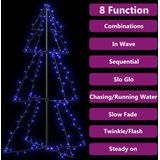 vidaXL Weihnachtsbaum in Kegelform 160 LEDs Indoor & Outdoor 78x120 cm