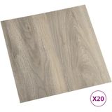 vidaXL - Vloerplanken - 20 - st - zelfklevend - 1,86 - m² - PVC - taupe