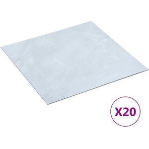 vidaXL - Vloerplanken - 20 - st - zelfklevend - 1,86 - m² - PVC - wit - marmerpatroon