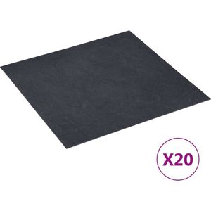 VidaXL-Vloerplanken-20-st-zelfklevend-1,86-m²-PVC-zwart-marmerpatroon