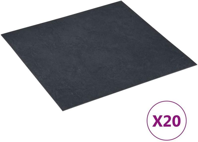 Vloerplanken - Zwart Met Marmerpatroon - PVC - Set Van 20 Planken