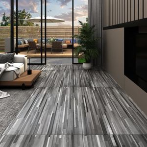 vidaXL - Vloerplanken - zelfklevend - 5,21 - m² - 2 - mm - PVC - gestreept - grijs