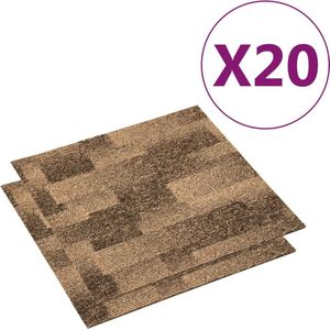 vidaXL - Tapijttegels - 20 - st - 5 - m² - bruin