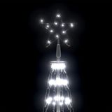 vidaXL Kegelkerstboom 752 koudwitte LED's 160x500 cm