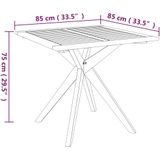 vidaXL Tuintafel 85x85x75 cm massief acaciahout