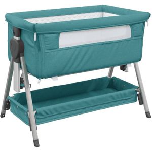 VidaXL Babybox met Matras - Linnen Groen