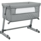 VidaXL Babybed met Matras - Linnen Lichtgrijs