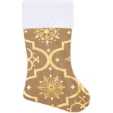 vidaXL Luxus-Weihnachtsbaumdecke mit Socke Gelb 122 cm Stoff