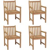 Vidaxl - Gartenstühle 4 Stk. Massivholz Teak