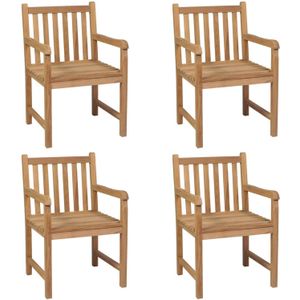 Vidaxl - Gartenstühle 4 Stk. Massivholz Teak