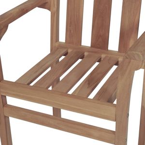 vidaXL - Tuinstoelen - 8 - st - stapelbaar - massief - teakhout