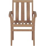 vidaXL Stapelbare Gartenstühle mit Kissen 6 Stk. Massivholz Teak
