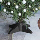 vidaXL Kerstboomstandaard 55,5x55,5x15 cm grijs - Duurzame kunststof standaard met watertank voor echte bomen