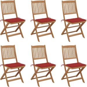 Vidaxl - Klappbare Gartenstühle 6 Stk. mit Kissen Massivholz Akazie