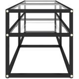 vidaXL TV-Schrank Transparent 140x40x40,5 cm Hartglas