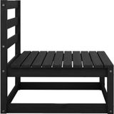 3-tlg. Garten-Lounge-Set Schwarz Massivholz Kiefer Vidaxl
