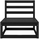 Vidaxl - 13-tlg. Garten-Lounge-Set Schwarz Massivholz Kiefer