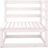vidaXL Outdoor-Sofa 3-Sitzer Weiß Massivholz Kiefer