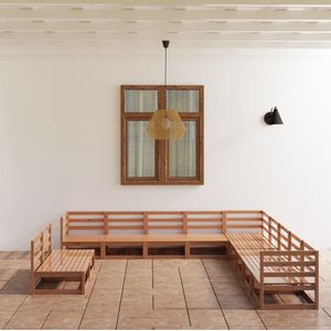 Vidaxl - 11-tlg. Garten-Lounge-Set Honigbraun Massivholz Kiefer