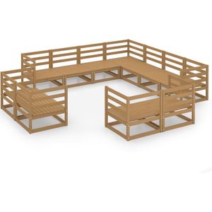 Vidaxl - 11-tlg. Garten-Lounge-Set Honigbraun Massivholz Kiefer