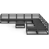 vidaXL - 11-delige - Loungeset - massief - grenenhout