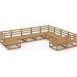 Vidaxl - 10-tlg. Garten-Lounge-Set Massivholz Kiefer