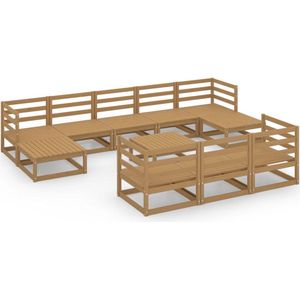 Vidaxl - 11-tlg. Garten-Lounge-Set Massivholz Kiefer