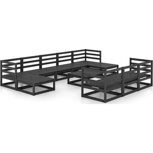 11-tlg. Garten-Lounge-Set Massivholz Kiefer vidaXL