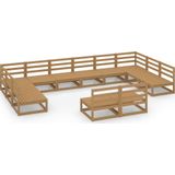 vidaXL 12-delige Loungeset massief grenenhout