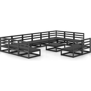 vidaXL - 13-delige - Loungeset - massief - grenenhout