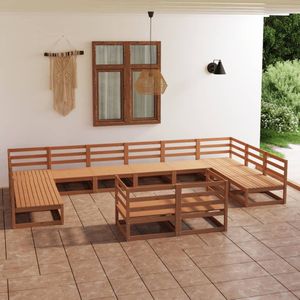Vidaxl - 12-tlg. Garten-Lounge-Set Massivholz Kiefer