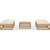 vidaXL 5-tlg. Garten-Lounge-Set mit Kissen Kiefer Massivholz