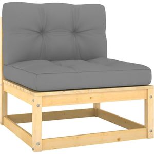 3-Sitzer-Sofa mit Kissen Kiefer Massivholz Vidaxl