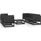 VidaXL 7-delige Loungeset met Kussens - Massief Grenenhout