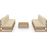 Vidaxl - 9-tlg. Garten-Lounge-Set mit Kissen Kiefer Massivholz