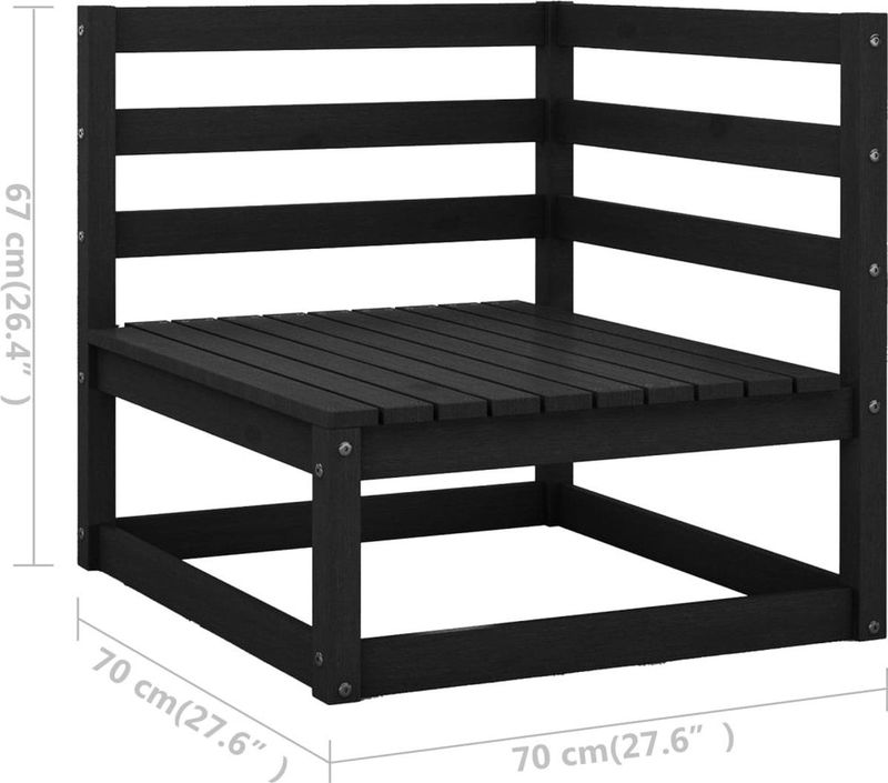 Vidaxl - 9-tlg. Garten-Lounge-Set mit Kissen Massivholz Kiefer