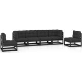 Vidaxl - 6-tlg. Garten-Lounge-Set mit Kissen Massivholz Kiefer