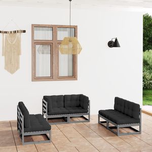 Vidaxl - 6-tlg. Garten-Lounge-Set mit Kissen Kiefer Massivholz