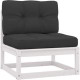 Vidaxl - 12-tlg. Garten-Lounge-Set mit Kissen Weiß Massivholz Kiefer