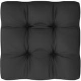 Vidaxl - 11-tlg. Garten-Lounge-Set mit Kissen Schwarz Kiefer Massivholz