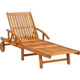 Vidaxl - Sonnenliegen 2 Stk. mit Tisch und Auflagen Massivholz Akazie