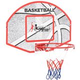 vidaXL 5-delige Basketbalset wandmontage 66x44,5 cm