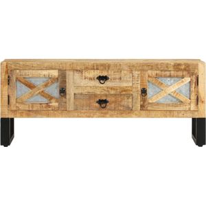 VidaXL TV-meubel 110x30x45 cm - Ruw Mangohout